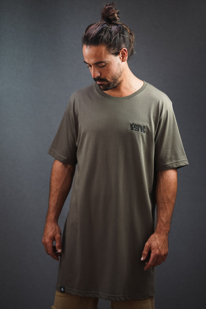 ARMY GREEN LONG T-SHIRT | RELIC - X_LARGE / Laid Back - Tall